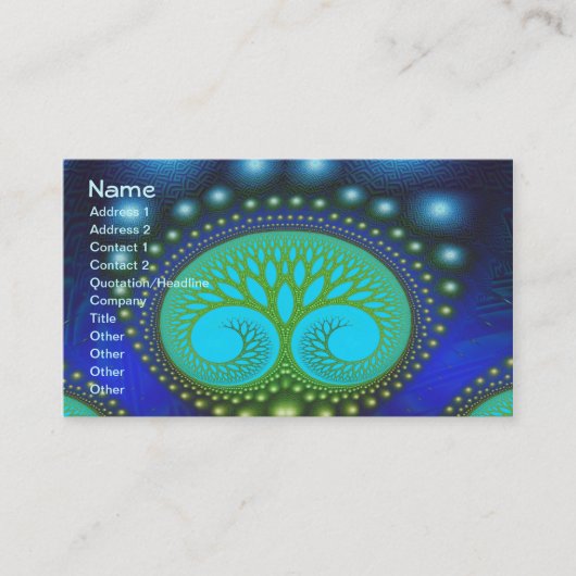 Carte De Visite Forêt céleste Art Fractal fin (Devant)