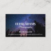 Carte De Visite Forêt céleste Starry Night Sky Trees (Dos)