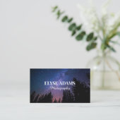 Carte De Visite Forêt céleste Starry Night Sky Trees (Debout devant)