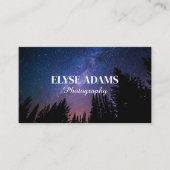 Carte De Visite Forêt céleste Starry Night Sky Trees (Devant)