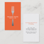 CARTE DE VISITE FORÊT D'ARGENT SUR ORANGE (Devant / Derrière)