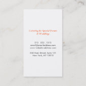 CARTE DE VISITE FORÊT D'ARGENT SUR ORANGE (Dos)