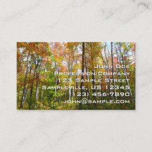 Carte De Visite Forêt d'automne I Photographie de paysage automnal