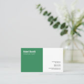 Carte De Visite Forêt de mer minimaliste Vert blanc moderne person (Debout devant)
