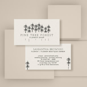 Carte De Visite Forêt de pins beige