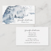 Carte De Visite Forêt de pins de Woodland (Devant / Derrière)