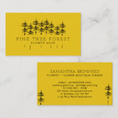 Carte De Visite Forêt de pins jaunes foncés (Devant / Derrière)