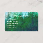 Carte De Visite forêt de pins nature montagne paysage art (Dos)