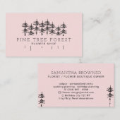 Carte De Visite Forêt de pins roses (Devant / Derrière)