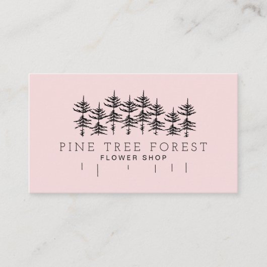 Carte De Visite Forêt de pins roses (Devant)