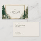 Carte De Visite Forêt de pins rustiques Bois d'hiver (Devant / Derrière)
