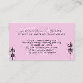 Carte De Visite Forêt de pins violets (Dos)