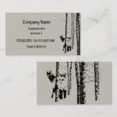 Carte De Visite Forêt de renard de Birch Animal Silhouette Nature  (Devant / Derrière)