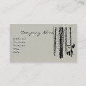 Carte De Visite Forêt de renard de Birch Animal Silhouette Nature  (Devant)