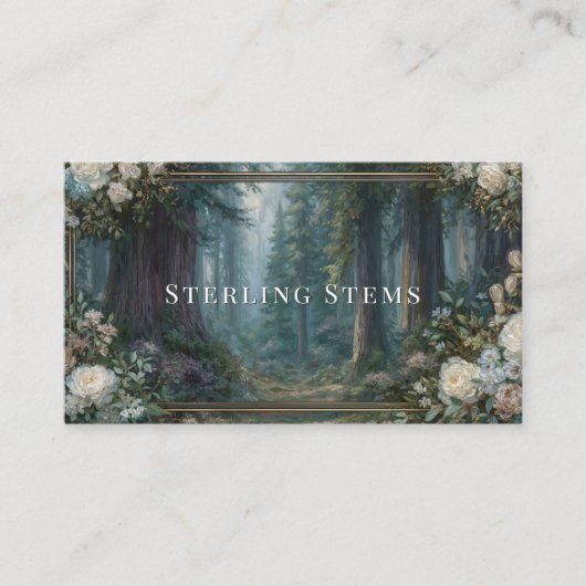 Carte De Visite Forêt de séquoias majestueuse (Devant)