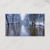 Carte De Visite Forêt d'hiver avec beau ruisseau (Dos)