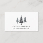Carte De Visite Forêt d'hiver | Logo de l'arbre des pins (Devant)