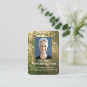 Carte De Visite Forêt dorée Sunshine Memorial chrétien (Debout devant)