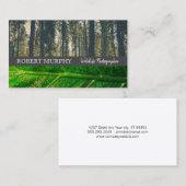 Carte De Visite Forêt | Feuille | Photographe de Wild Life (Devant / Derrière)