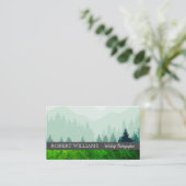 Carte De Visite Forêt | Feuille | Vie sauvage | Naturel (Debout devant)