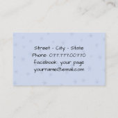 Carte De Visite Forêt hivernale magique - bleu, coutume (Dos)