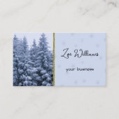 Carte De Visite Forêt hivernale magique - bleu, coutume (Devant)
