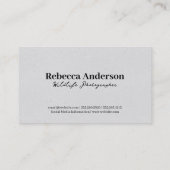 Carte De Visite Forêt | Logo Camping en plein air (Dos)