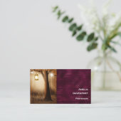 Carte De Visite Forêt magique avec lumières des fées (Debout devant)