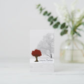 Carte De Visite Forêt naturelle Arbre d'Argent Entretien Paysage p (Debout devant)