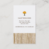Carte De Visite Forêt naturelle Brown Arbre Entretien Paysage pelo (Dos)