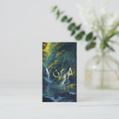 Carte De Visite Forêt naturelle YOGA Texte caché Méditation Enseig (Debout devant)