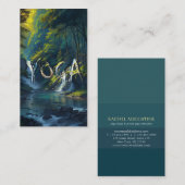 Carte De Visite Forêt naturelle YOGA Texte caché Méditation Enseig (Devant / Derrière)