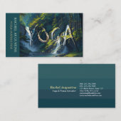 Carte De Visite Forêt naturelle YOGA Texte caché Méditation Enseig (Devant / Derrière)
