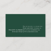 Carte De Visite Forêt sauvage | Botanique (Dos)