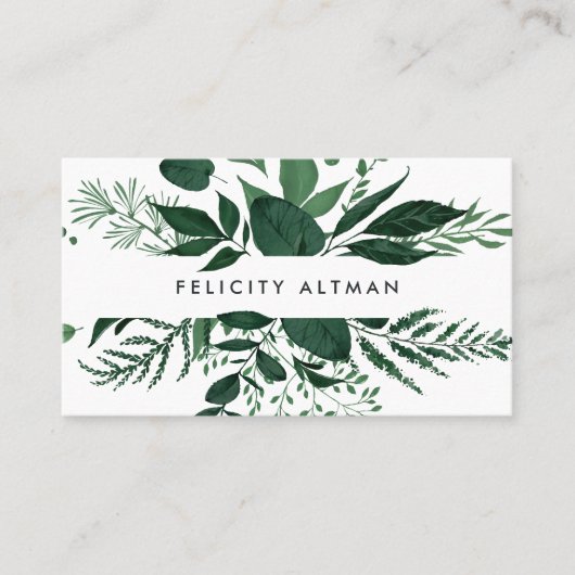 Carte De Visite Forêt sauvage | Code QR botanique (Devant)