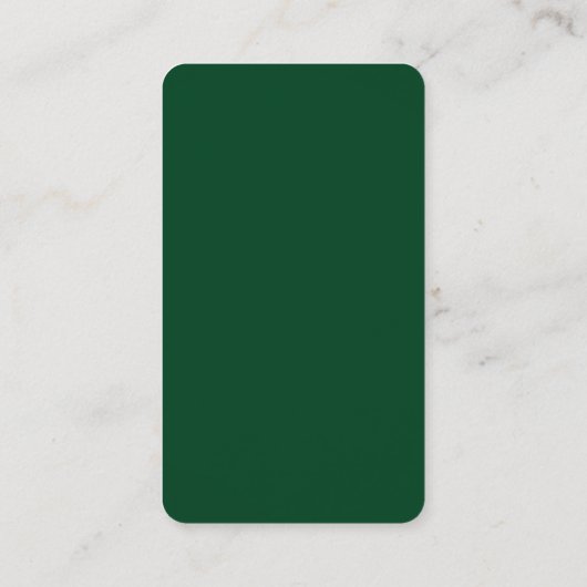 Carte De Visite Forêt spéciale exclusive Vert noir moderne unique (Dos)