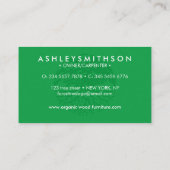 Carte De Visite Forêt verte (Dos)