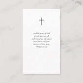 Carte De Visite Forever in Our Hearts Photo Funeral Prayer Card (Dos)
