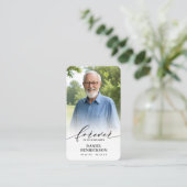 Carte De Visite Forever in our Hearts Photo Prayer Card (Debout devant)