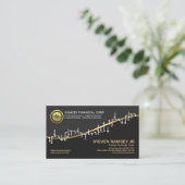 Carte De Visite Forex de Faux Gold Wave White Stock Exchange (Debout devant)