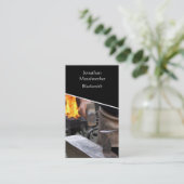 Carte De Visite Forgeron martelant le fer chaud (Debout devant)