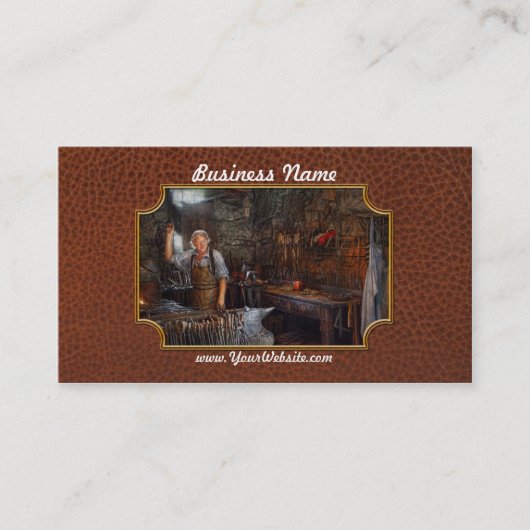 Carte De Visite Forgeron - travail de la forge (Devant)