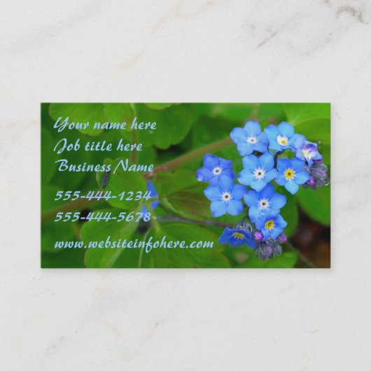 Carte de visite Forget Me Nots (Devant)