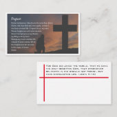 Carte De Visite Forgiven sinner's prayer and the gospel of Jesus (Devant / Derrière)