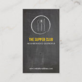 Carte De Visite FORK SPOON KNIFE CLAVIER LOGO 2 pour le restaurant (Devant)