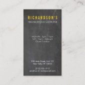 Carte De Visite FORK SPOON KNIFE CLAVIER LOGO 3 pour le restaurant (Dos)