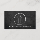 Carte De Visite FORK SPOON KNIFE SKETCH LOGO pour la restauration, (Devant)