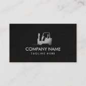 Carte De Visite Forklifts en noir blanc, Logistique - Professionne (Devant)