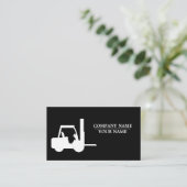 Carte De Visite Forklifts noir et blanc, Logistique - Professionne (Debout devant)