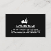 Carte De Visite Forklifts noir et blanc, Logistique - Professionne (Dos)